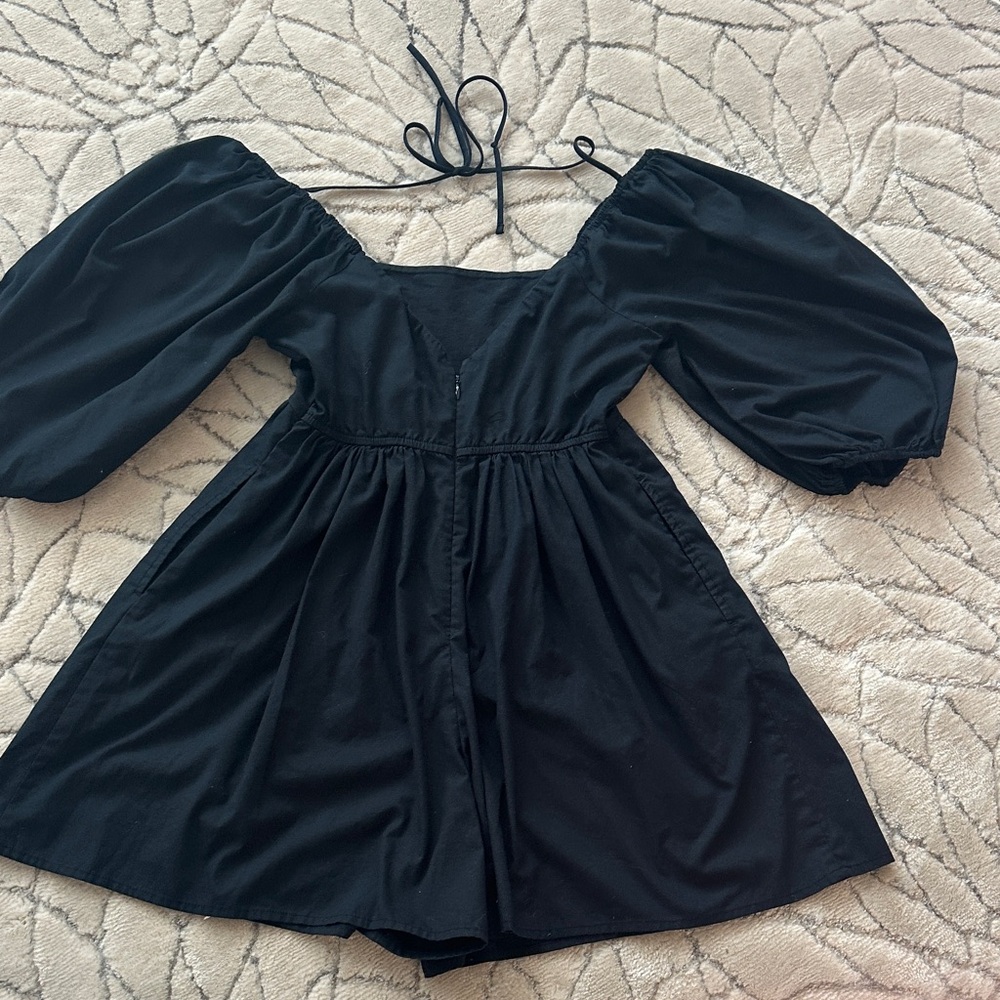 Abercrombie & Fitch Black Puff Sleeve Romper - Picture 8 of 12